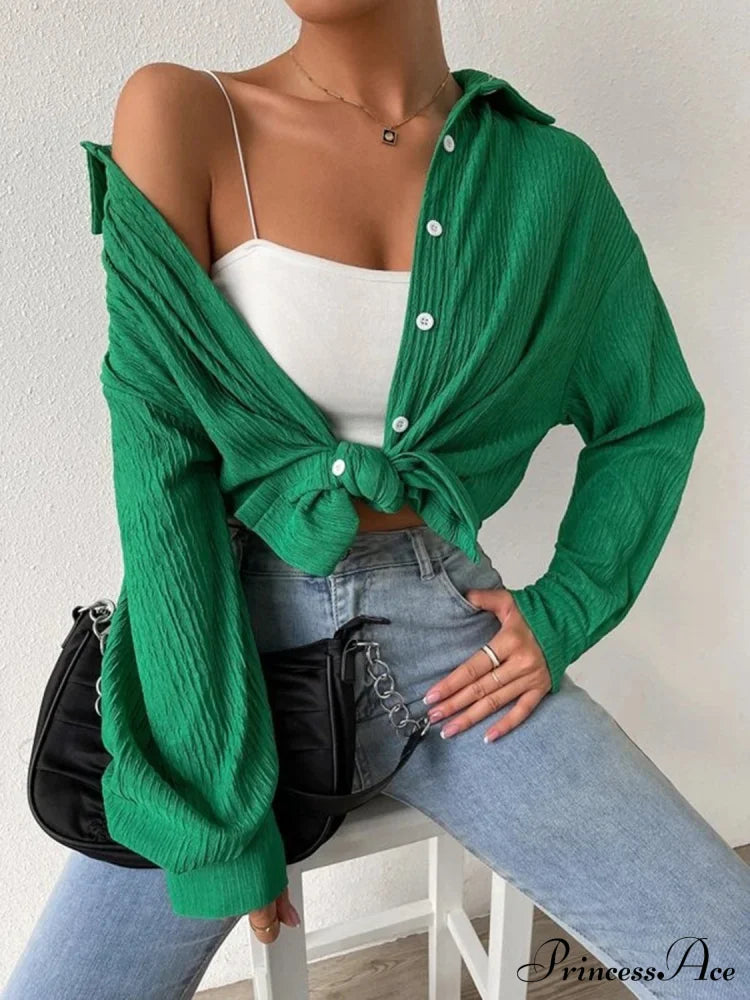 Jacket Blouse Drop With Textured Shoulder Women’s Clothing