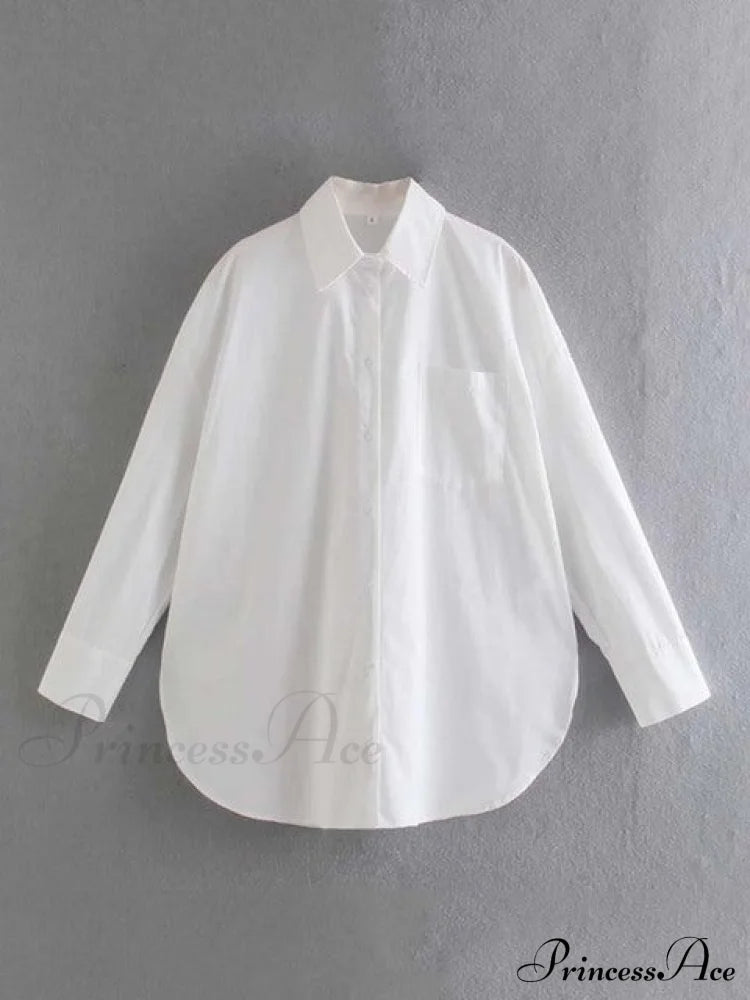 Jane Oversized Shirt White / S Tops & Blouses