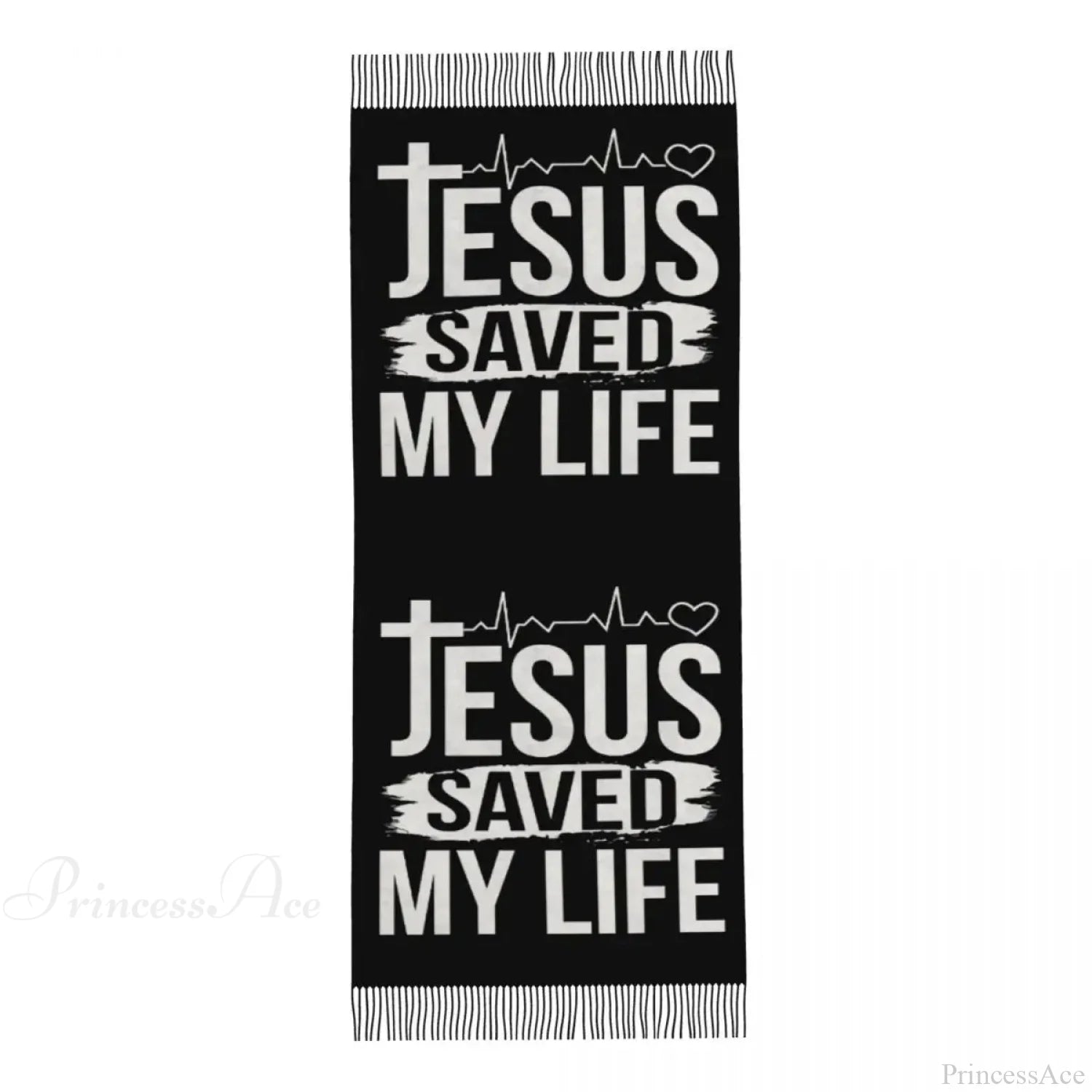 Jesus Saved My Life Warm Winter Christian Faith Shawl Wrap Scarf Scarfs-L