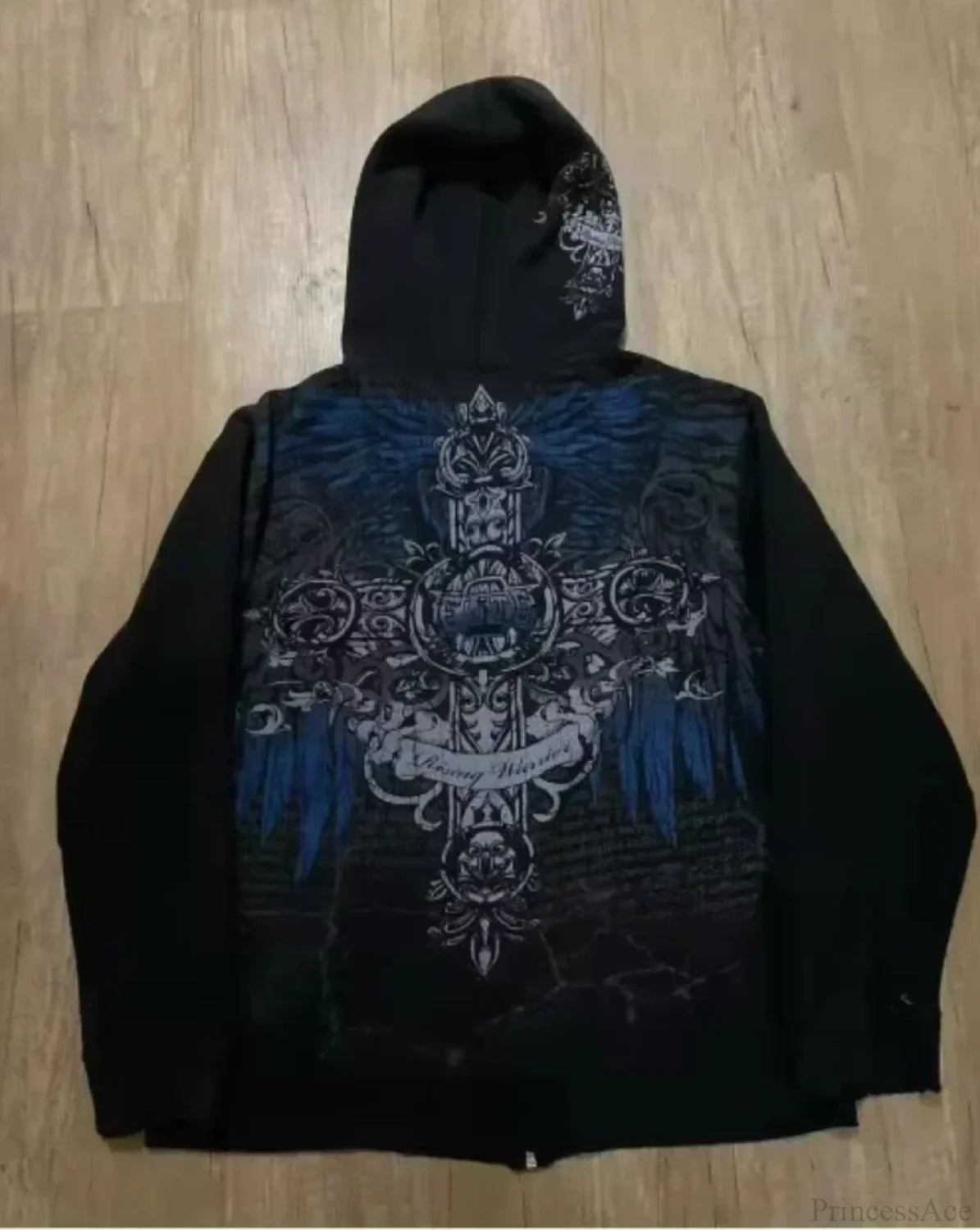 Joker Goth Print Fleece Zipper Hoodie