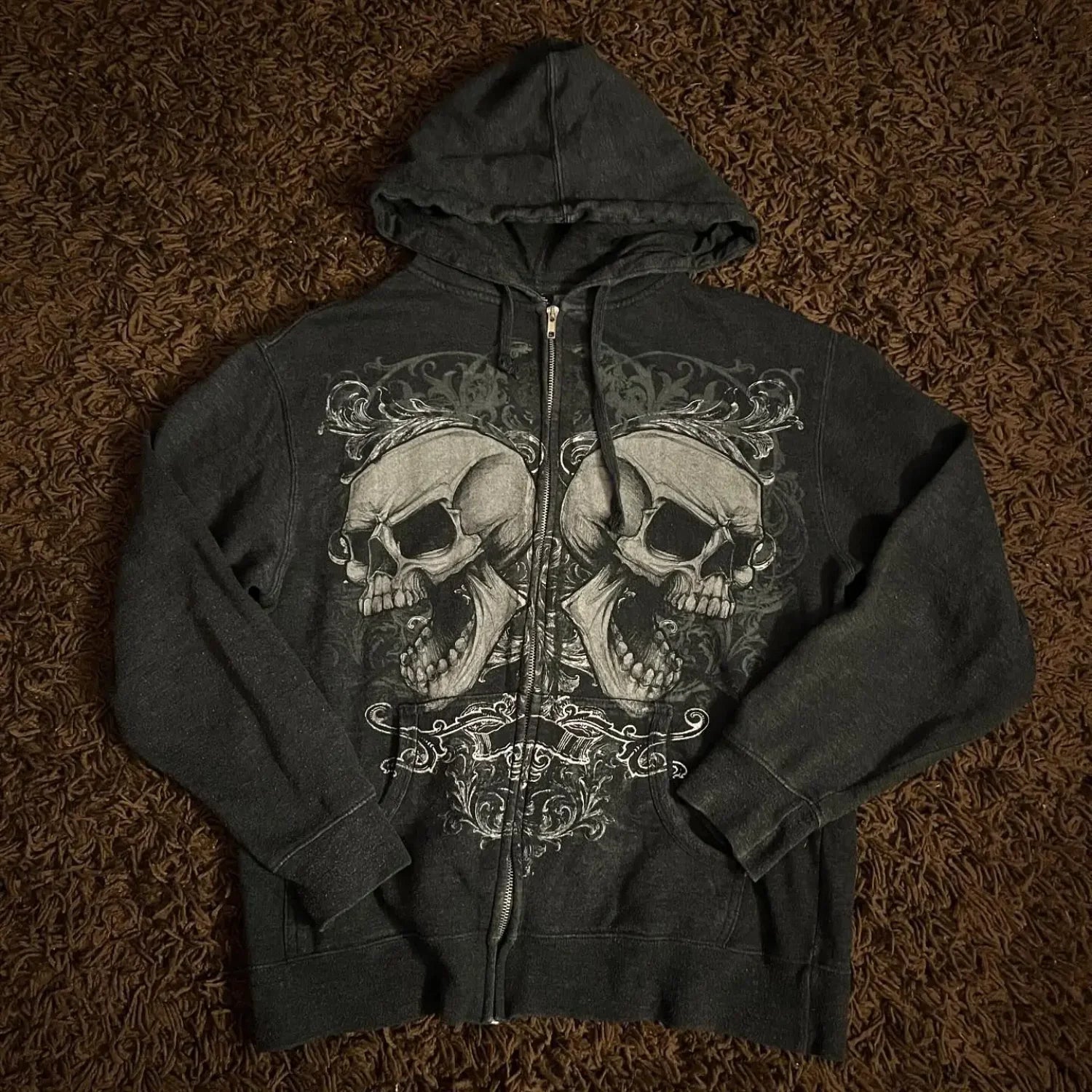 Joker Print Fleece Hoodie