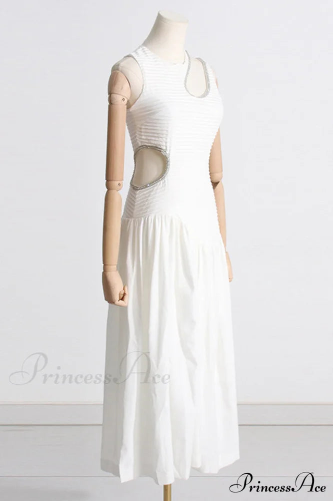 Jolie Abstract Stylish Cut-Out Midi Dress