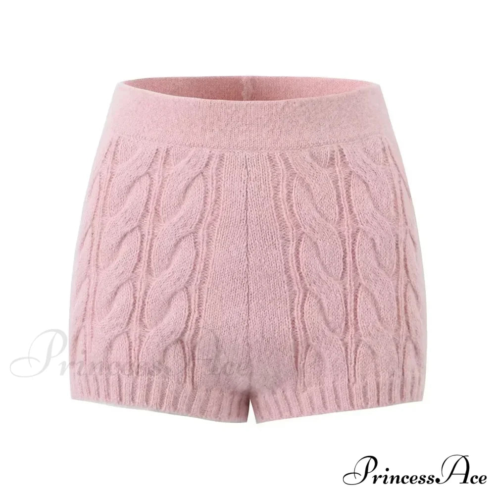 Knit Diamond Pink Cardigan Pink4 / S Cardigan-241208