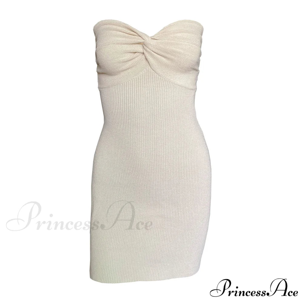 Knit Twisted Stylish Tube Mini Dress Dresses