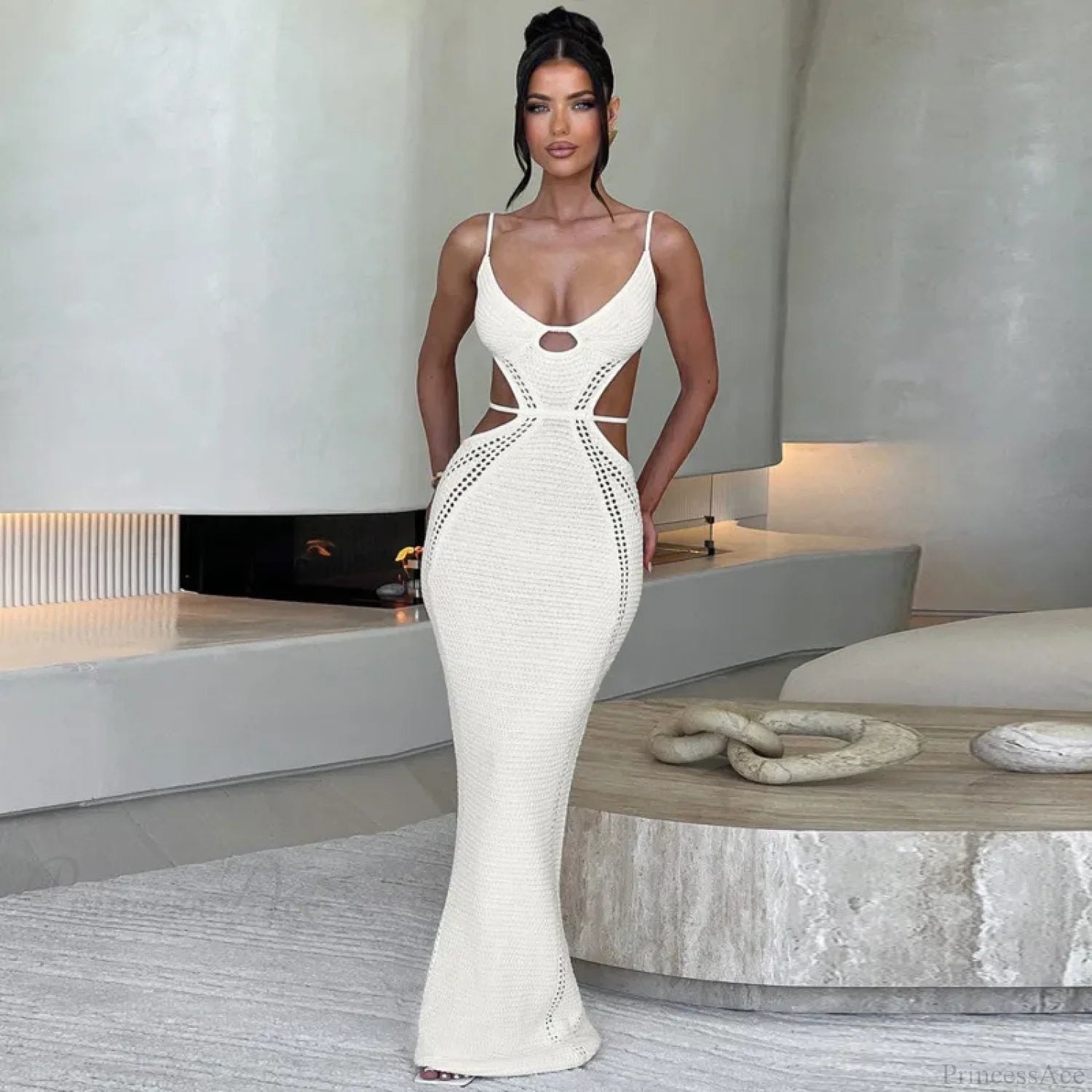 Knitted Elegant Maxi Vacation Dress vacationdress-250223