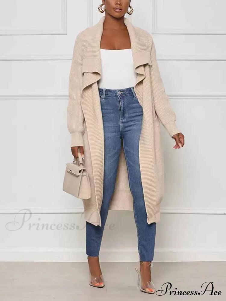 Knitted Sleeveless Graceful Floral Mini Dress Apricot / S Cardigan