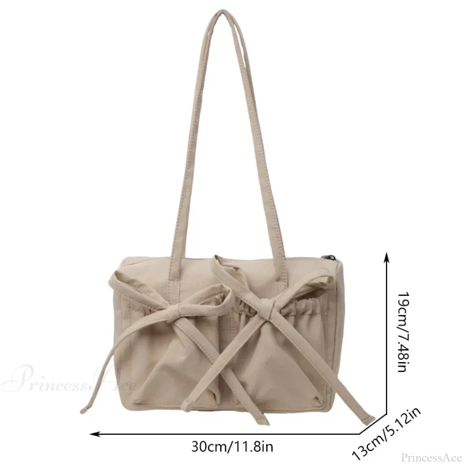 Korean Bow Nylon Foldable Shoulder Bag shoulder-250126