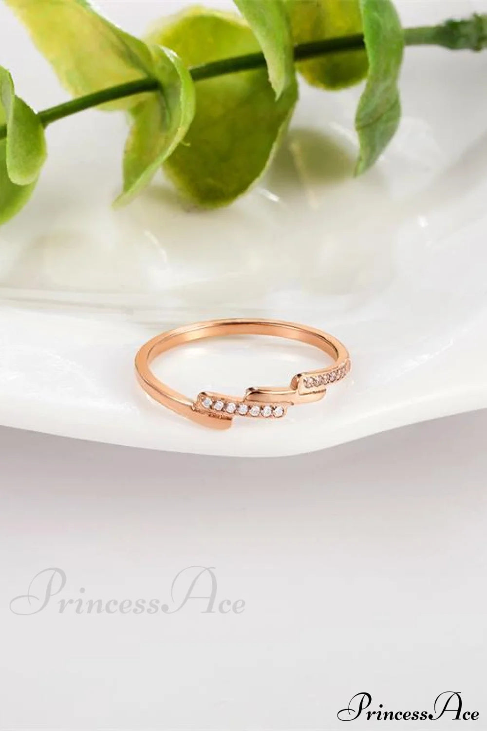 Korean Style Titanium Steel Diamond Ring