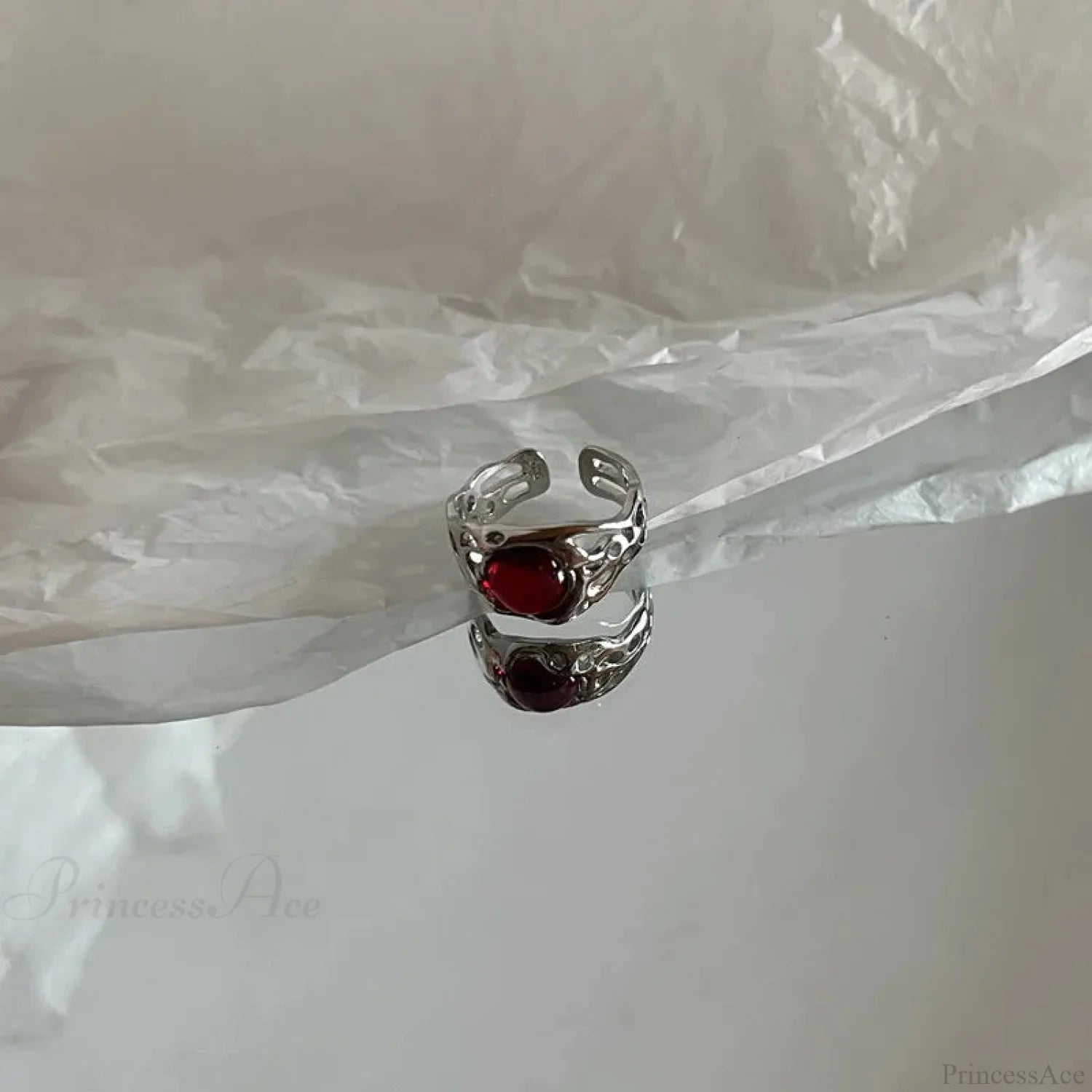 Kpop Y2K Crystal Star Gothic Ring sliver3