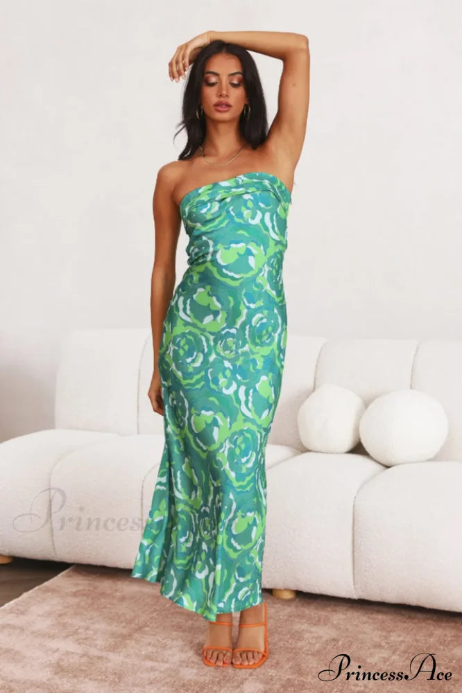 Kyra Satin Stylish Midi Dress