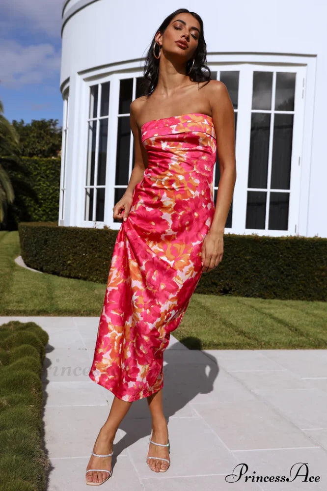Kyra Satin Midi Dress | Dress In Beauty
