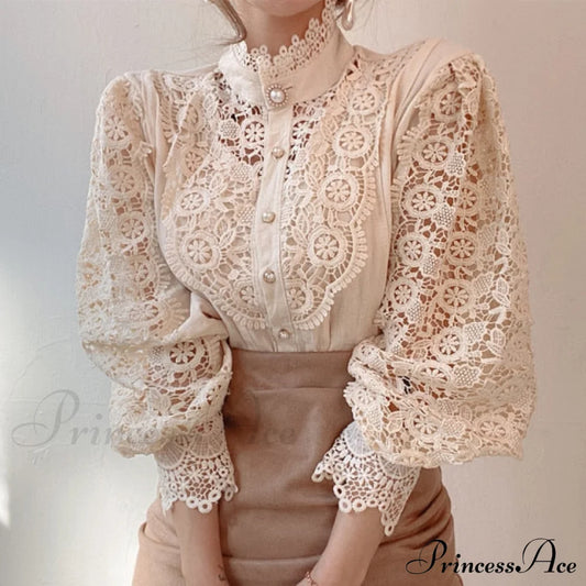 Lace Blouse Bella Xs / Apricot Tops & Blouses