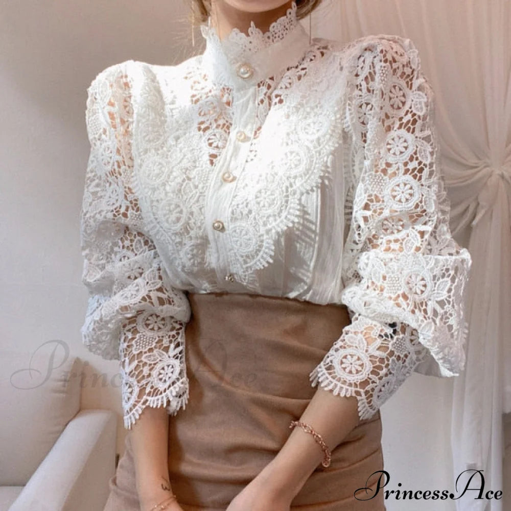 Lace Blouse Bella Xs / White Tops & Blouses