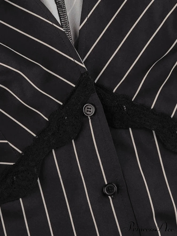 Lace Paneled Long Trendy Sleeve Crop Top Tops&Tees