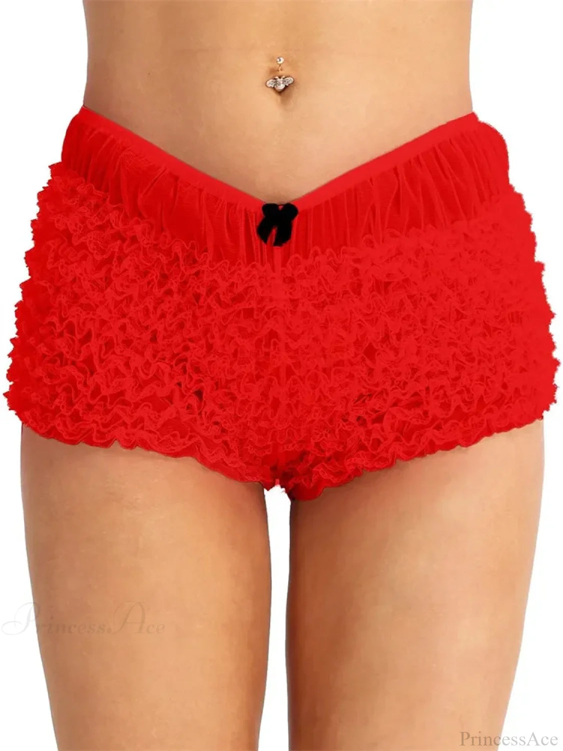 Lace Ruched Bodycon Short red / S short-250223