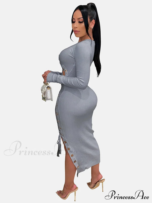 Lace Up Knitted Trendy Crop Cami Top Dresses