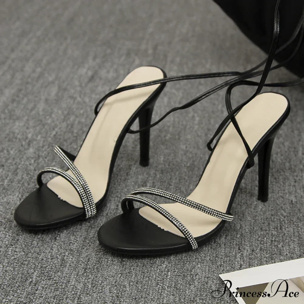 Lace-Up Platform Sandals High Heels Ankle Strap Strange Heelsfashion Summer Pumps Plus Size Heel