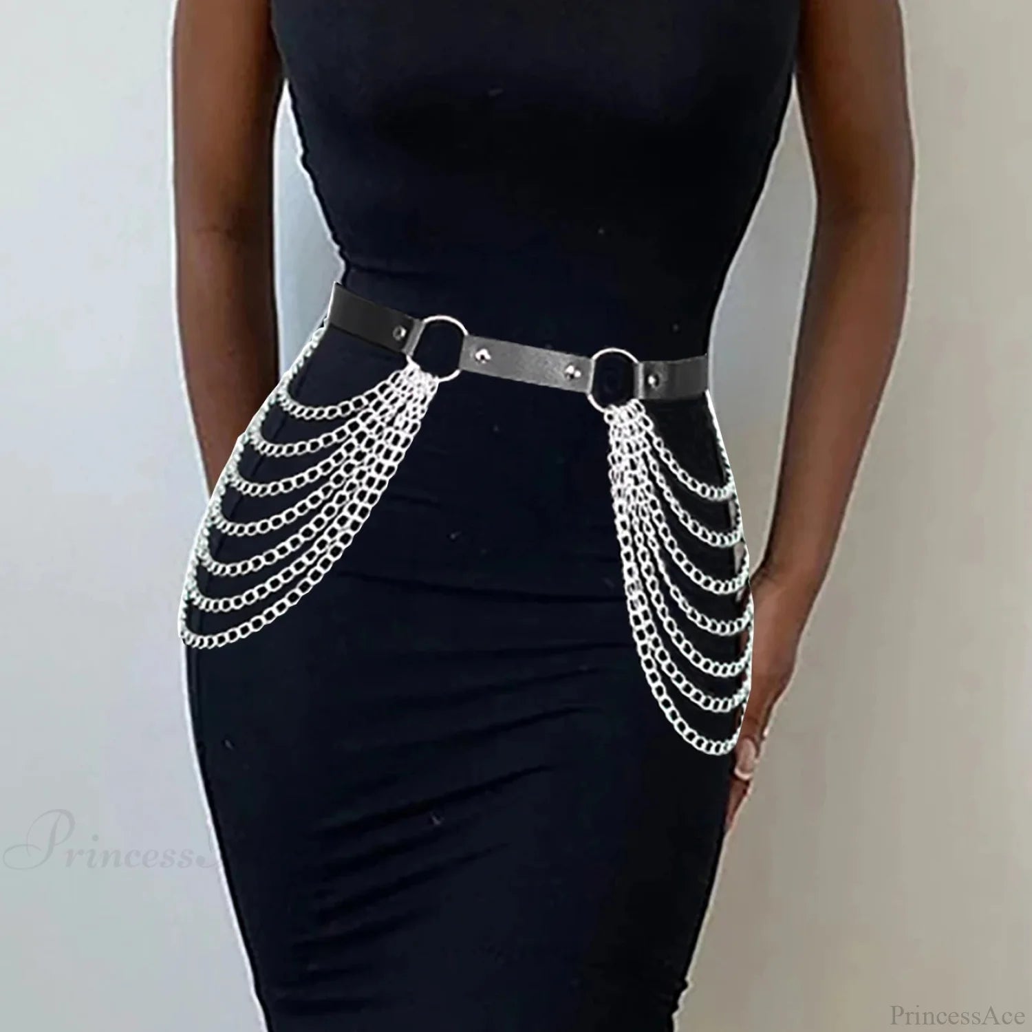 Large Gothic Leather Harness Belt