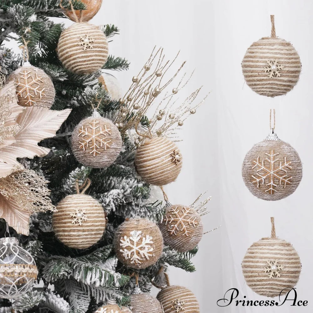 Large Shatterproof Clear Glitter Plastic Christmas Ball Ornaments - Flaxen Farmhouse /