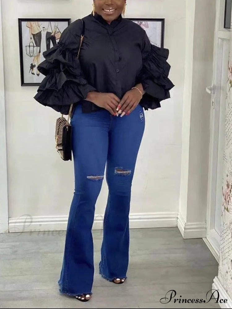 Layer Charming Necklace Black / M Shirts & Tops