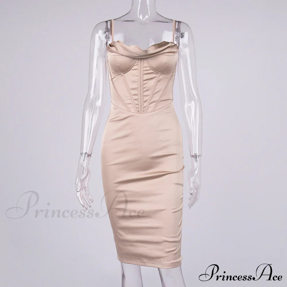 Layer Of Gown Satin Evening Club Women Celebrity Double House For - Bodycon Cb Dress