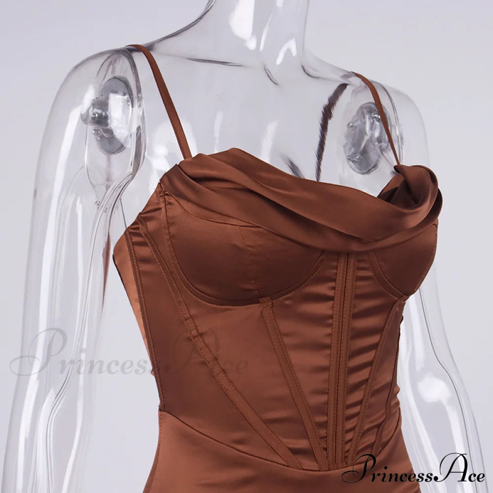 Layer Of Gown Satin Evening Club Women Celebrity Double House For - Bodycon Cb Dress