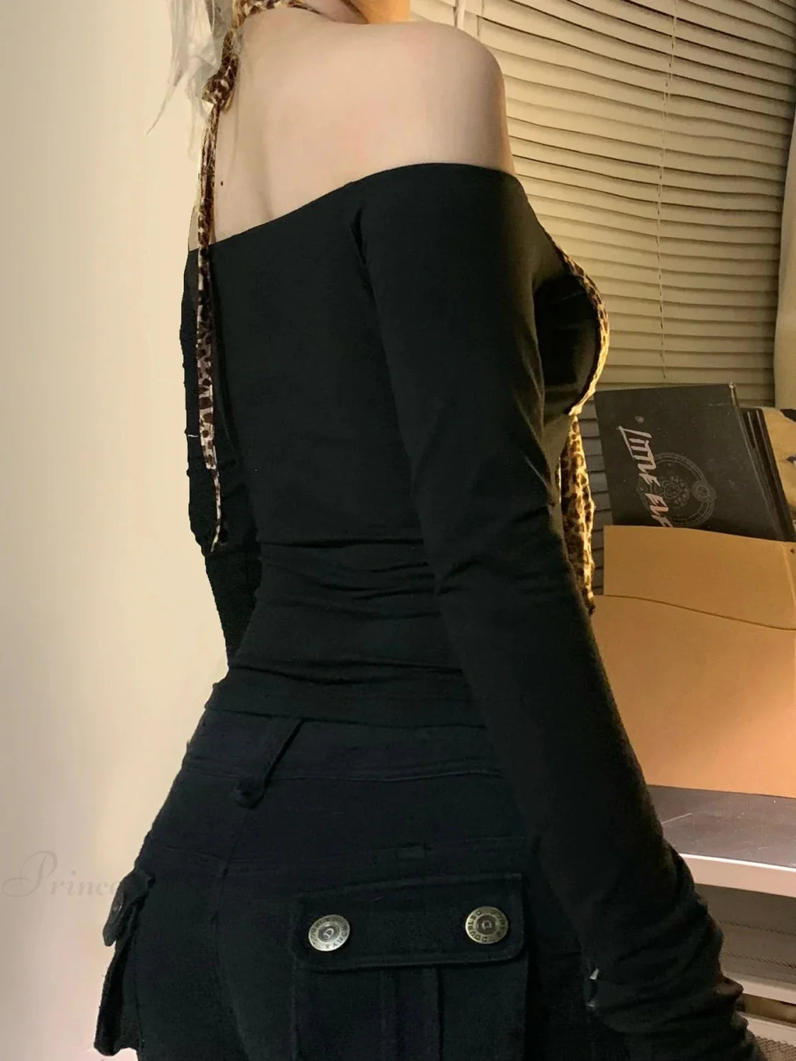 Leopard Arch Halter Knit Top