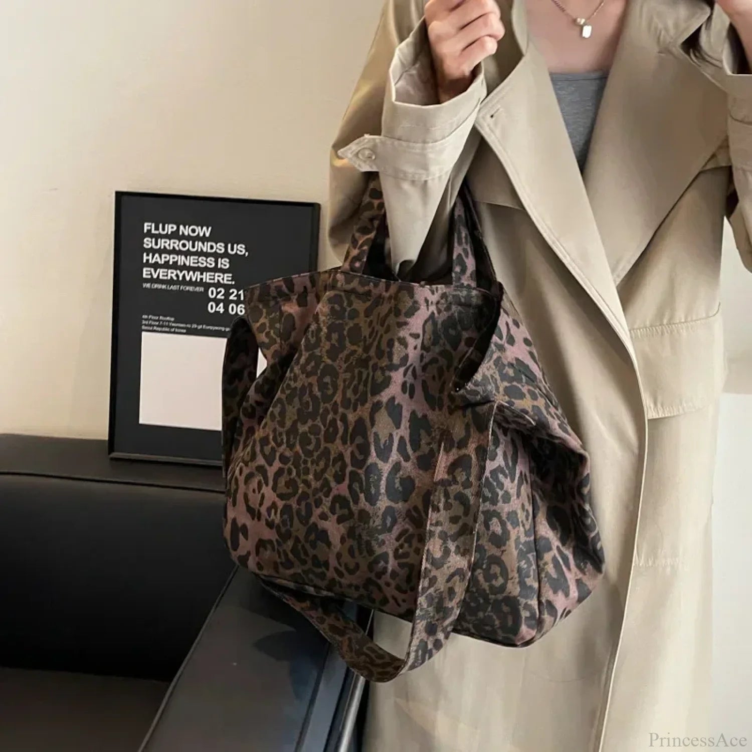 Leopard Design Korean Fashion Shopper Handbag handbag-250126