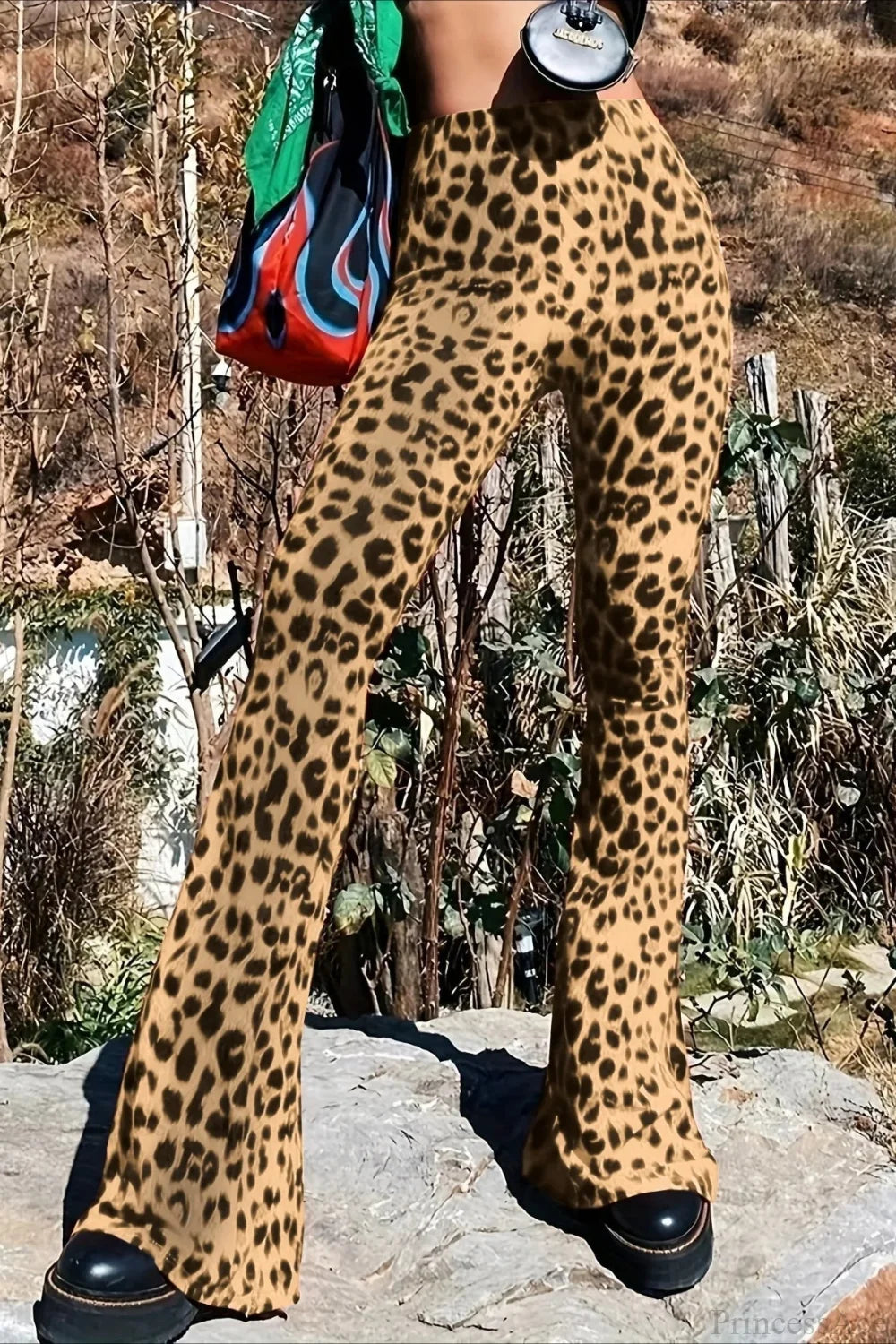 Leopard Print Flare Pant