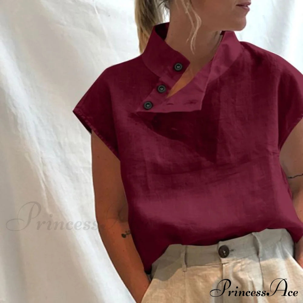 Leosoxs Top S / Wine Red Tops & Blouses
