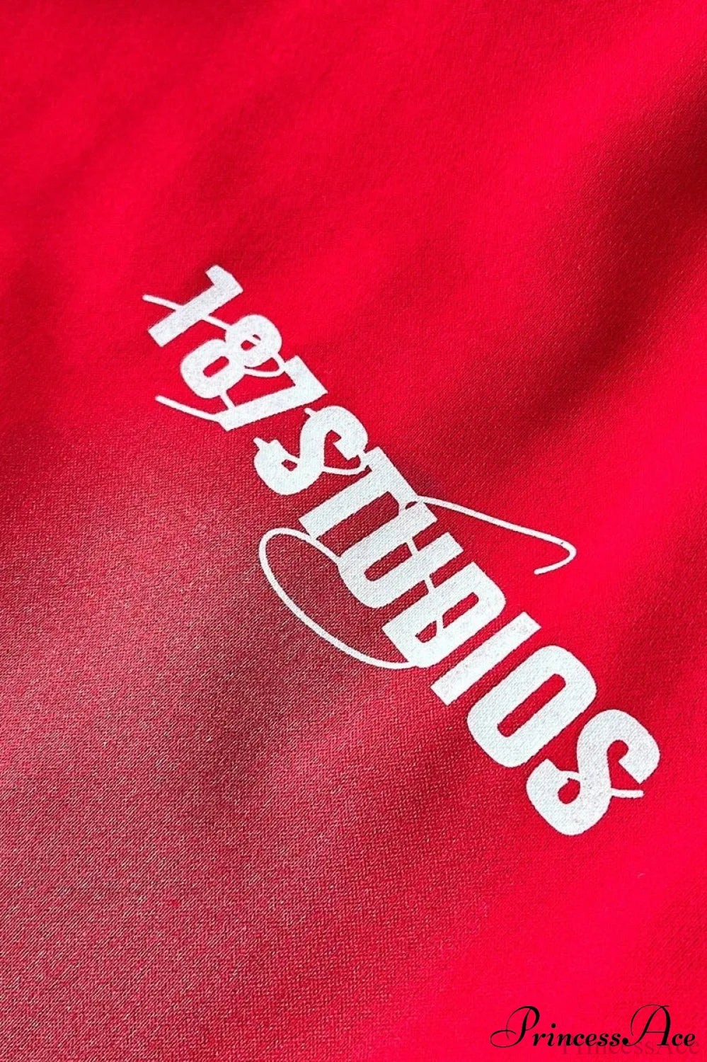 Letter Print Y2K Elastic Waist Straight Pants