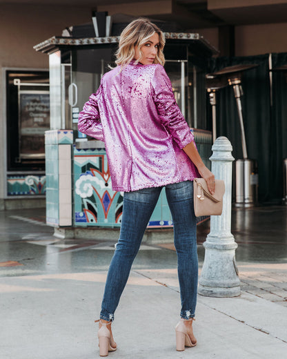 Sequin Blazer - Pink