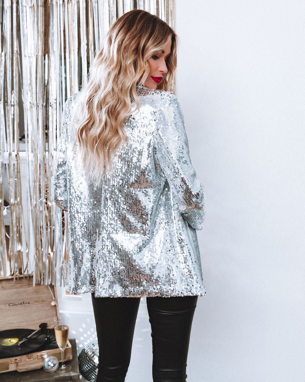 Sequin Blazer - Silver