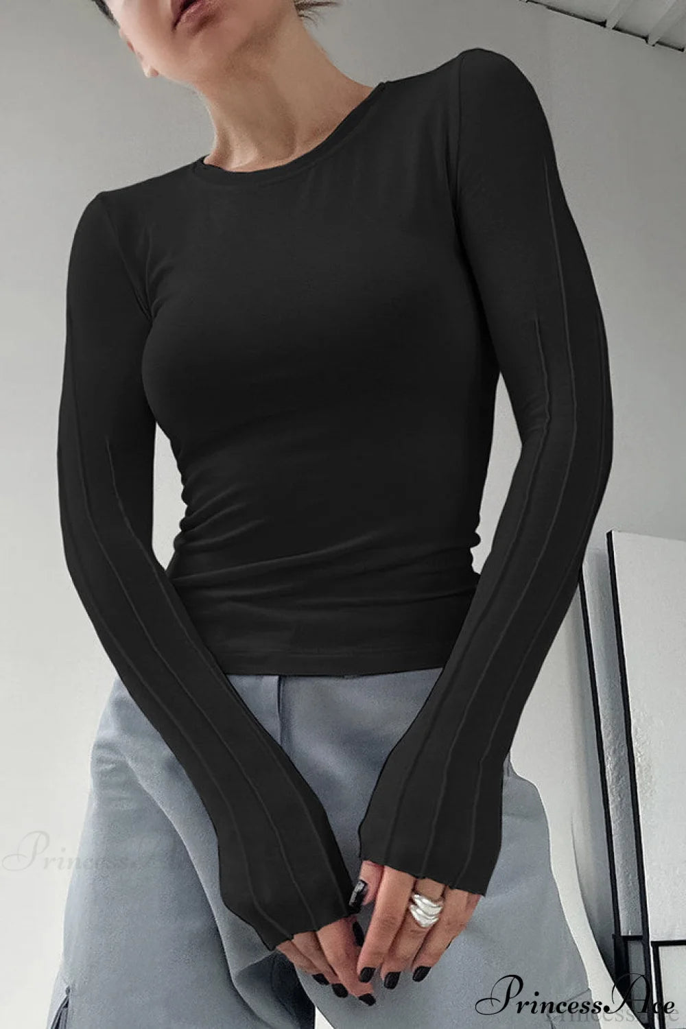 Lightweight Breathable Long Sleeve Tee Black / S