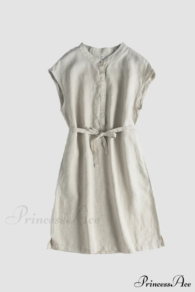 Linen Daisy Dress Sand / S Mini Dresses