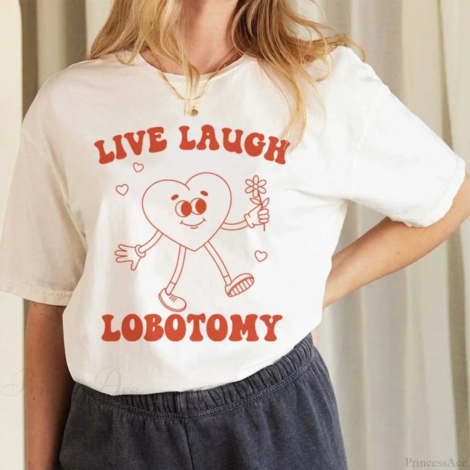 Live Laugh Lobotomy Meme T-shirt WHITE / S t-shirt-250223