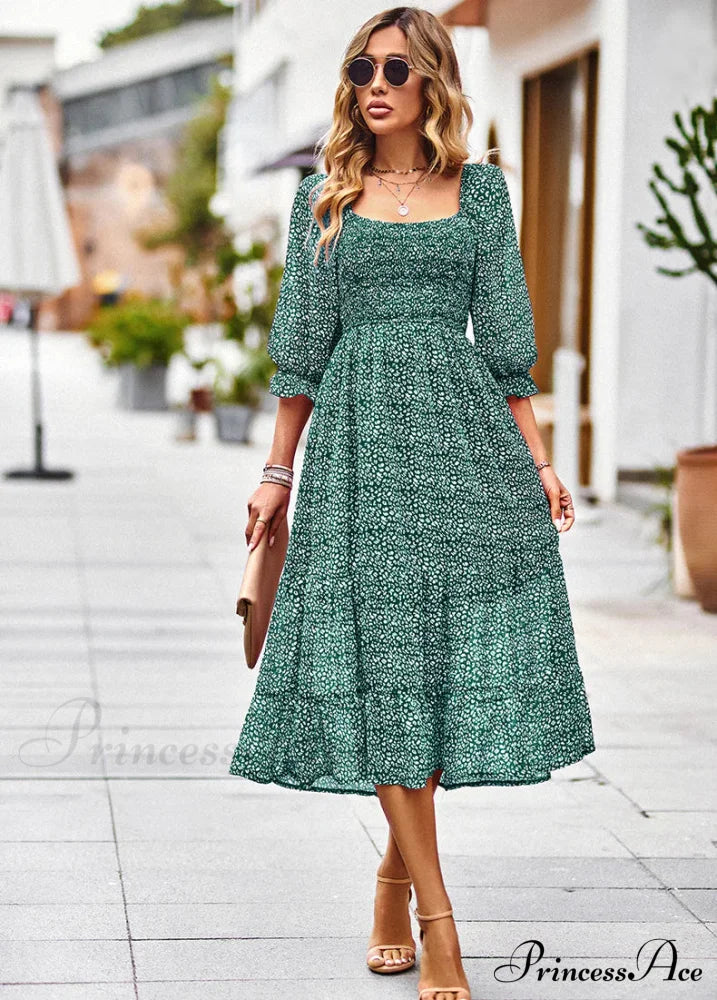 Long Gown Bohemian Neck Boxy With Sleeves M / Pink