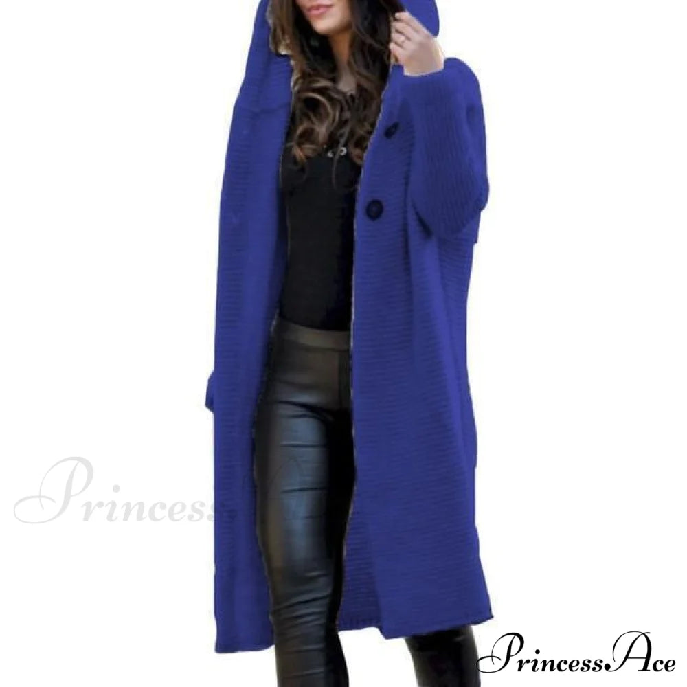 Casual Knitted Long Coat Blue also bought Best Sellings cardigan cardigans clothes Plus Size tops Topseller