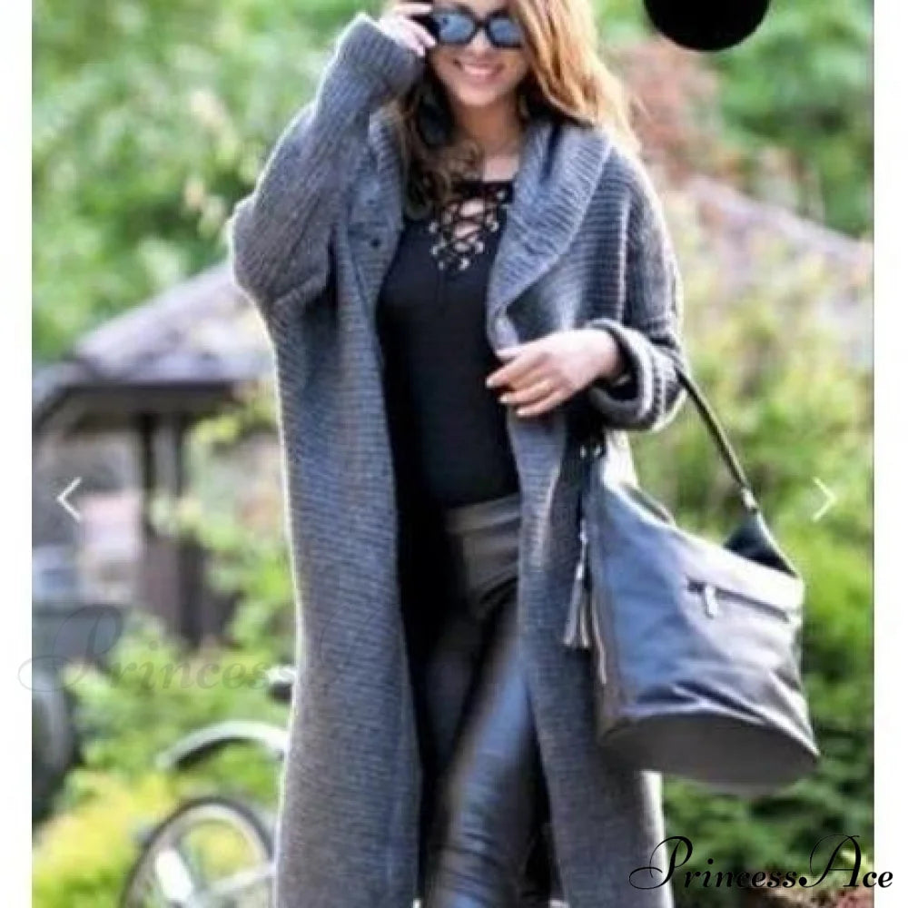 Casual Knitted Long Coat Gray also bought Best Sellings cardigan cardigans clothes Plus Size tops Topseller