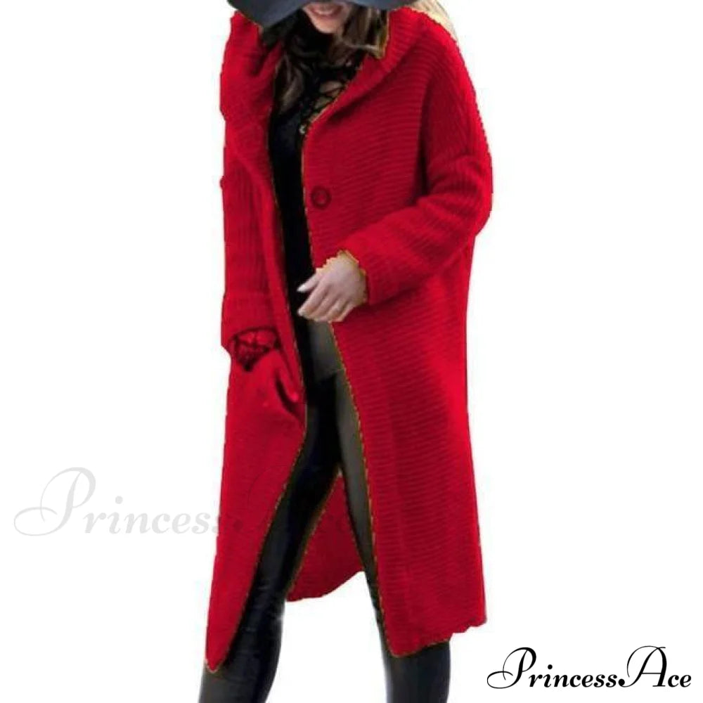 Casual Knitted Long Coat Red also bought Best Sellings cardigan cardigans clothes Plus Size tops Topseller