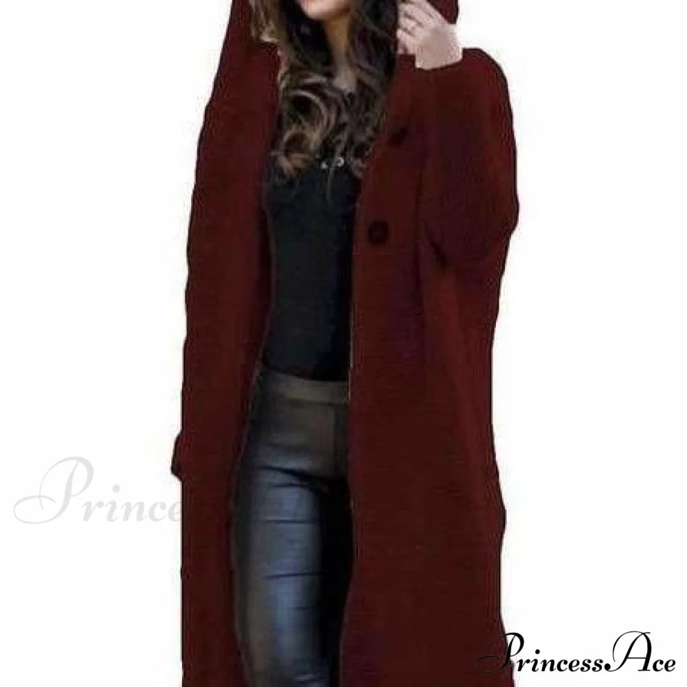 Casual Knitted Long Coat Wine Red also bought Best Sellings cardigan cardigans clothes Plus Size tops Topseller