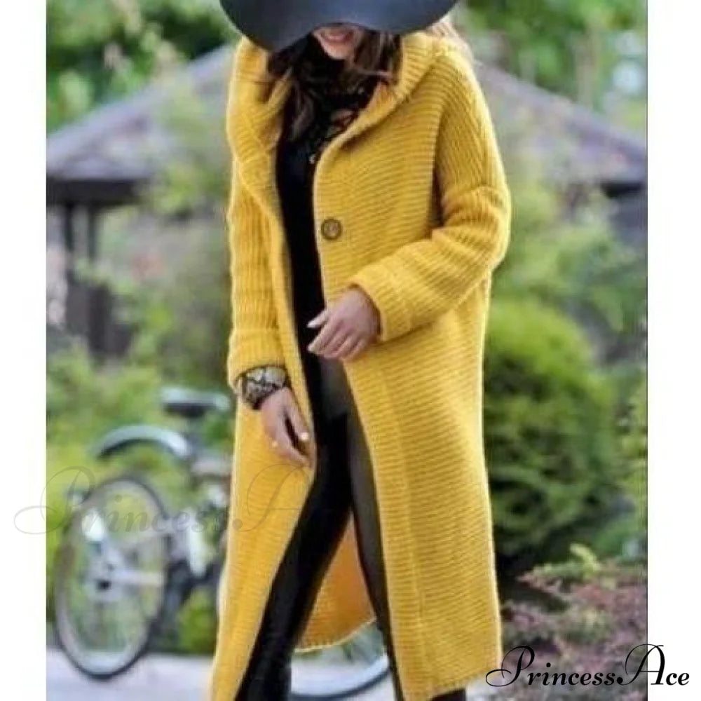 Casual Knitted Long Coat Yellow also bought Best Sellings cardigan cardigans clothes Plus Size tops Topseller