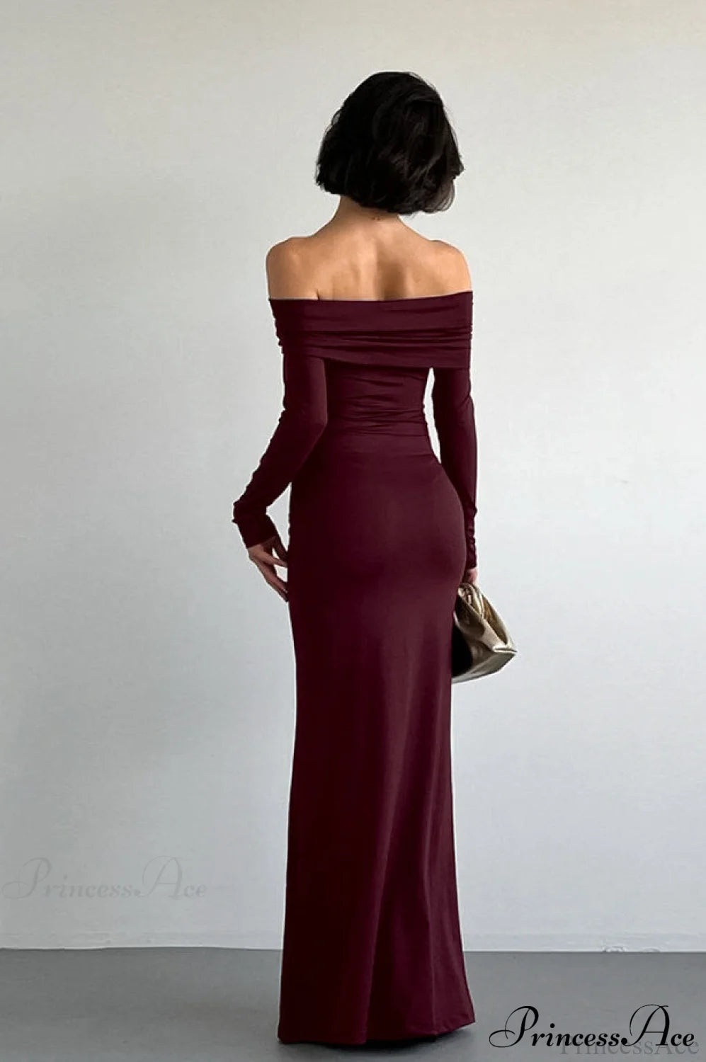 Long Sleeve Off Shoulder Sexy Bodycon Maxi Dress
