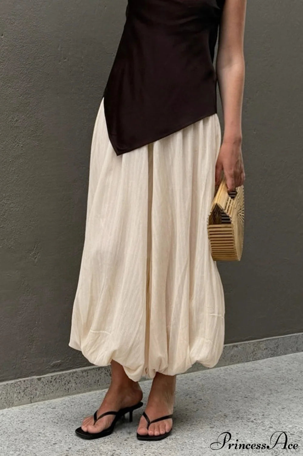 Loose Bubble Cuffed Pants