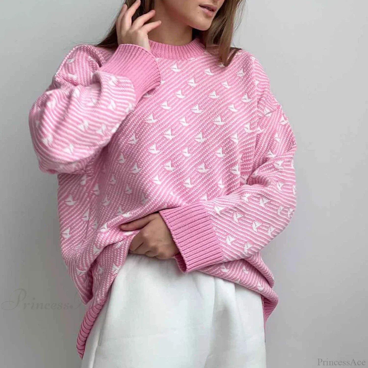 Loose Fashion Printed Long Sleeve Sweater