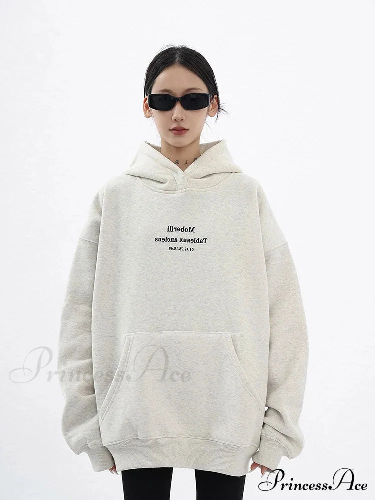 Loose Oversized Long Sleeve Fashion Comfortable Hoodie Sweatshirts & Hoodies-L