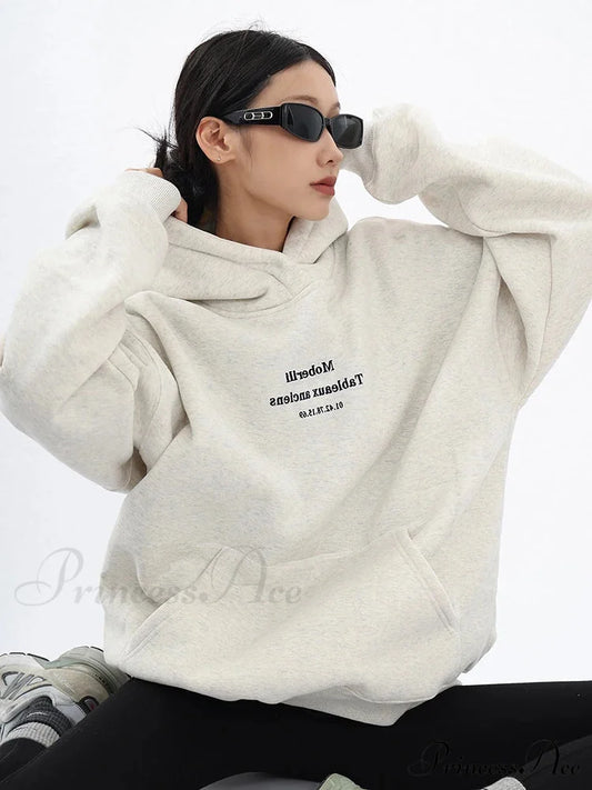 Loose Oversized Long Sleeve Fashion Comfortable Hoodie Thin / M Sweatshirts & Hoodies-L