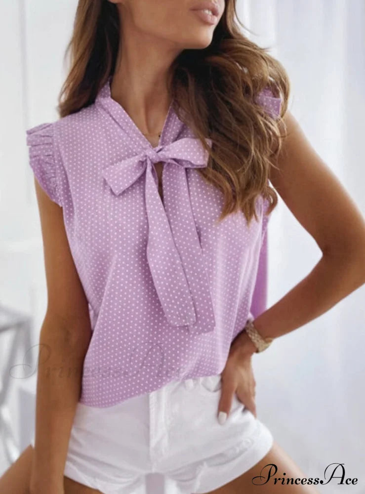 Lorel Blouse Purple / S Tops & Blouses