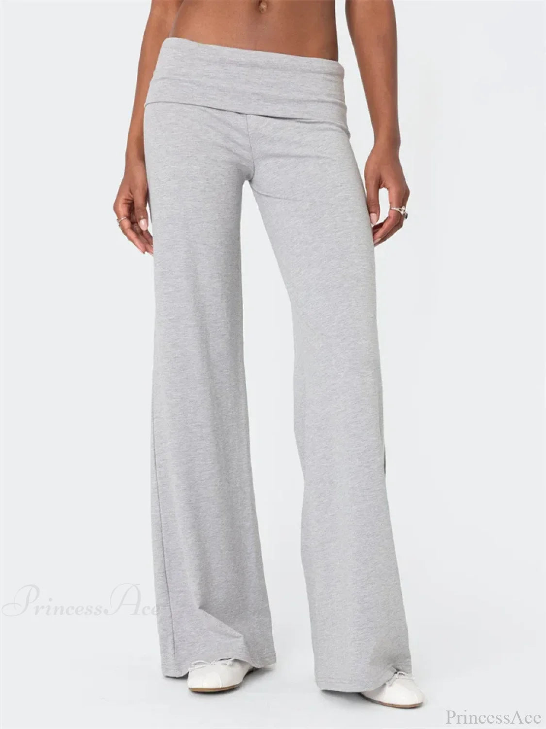 Low Waist Solid Color Loose Casual Street Pant GRAY / S pant-250223