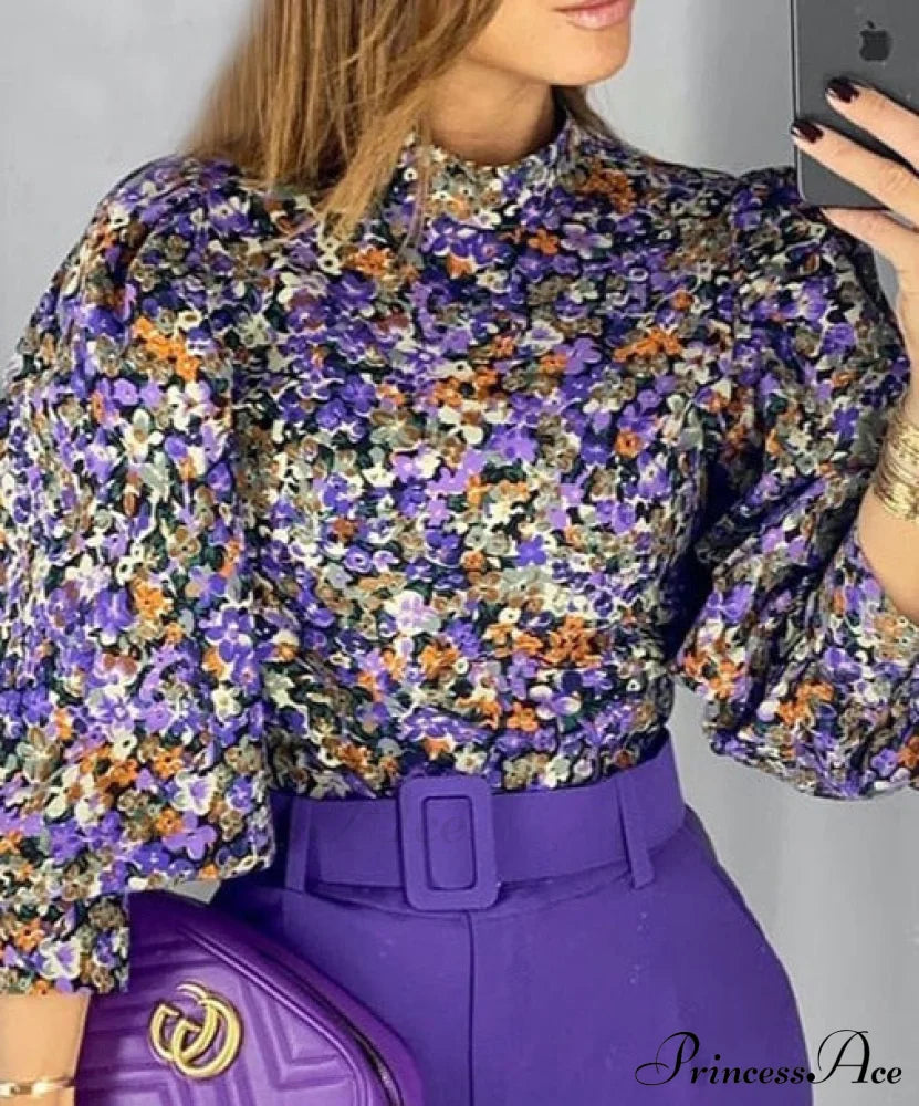 Lurdes Blouse Purple / L Tops & Blouses